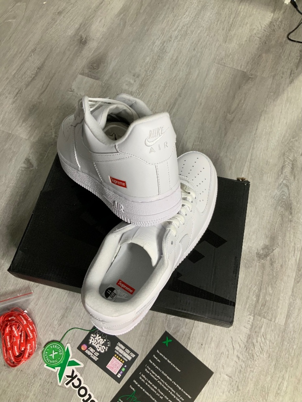 *NEW* White Supreme Air Force 1s Sizes 8,9,10 100% Authentic Comes With Tags